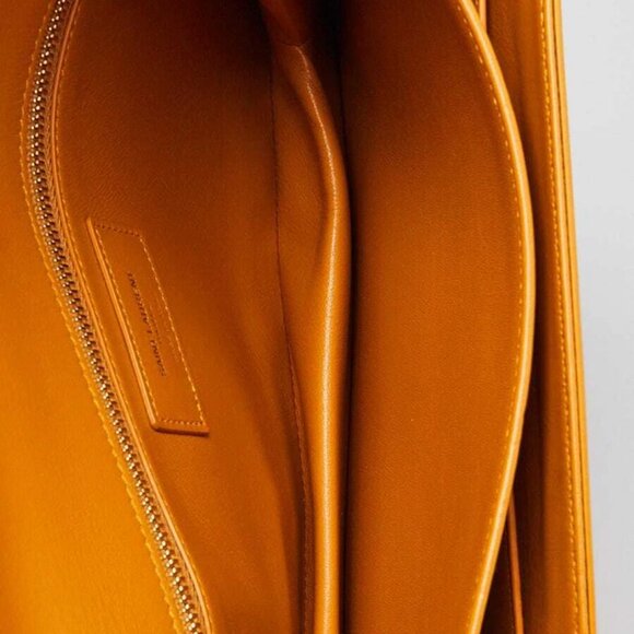 Yves Saint Laurent Yellow Leather Le Maillon Crossbody Bag - Picture 9 of 12